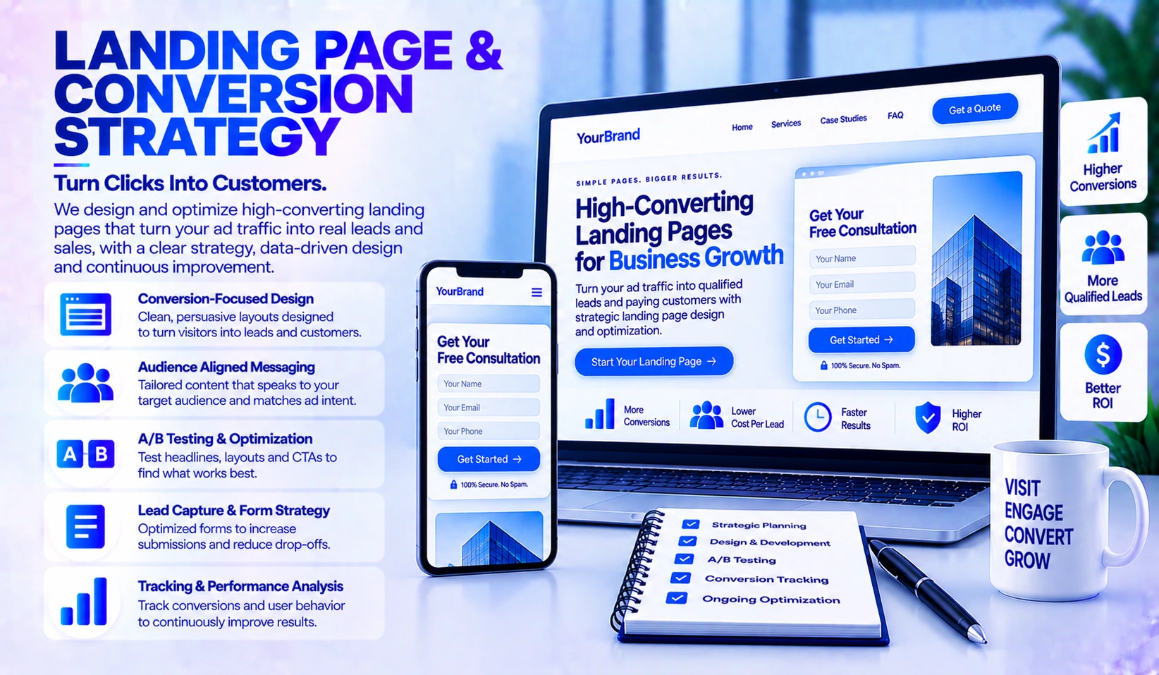 Landing page and conversion strategy