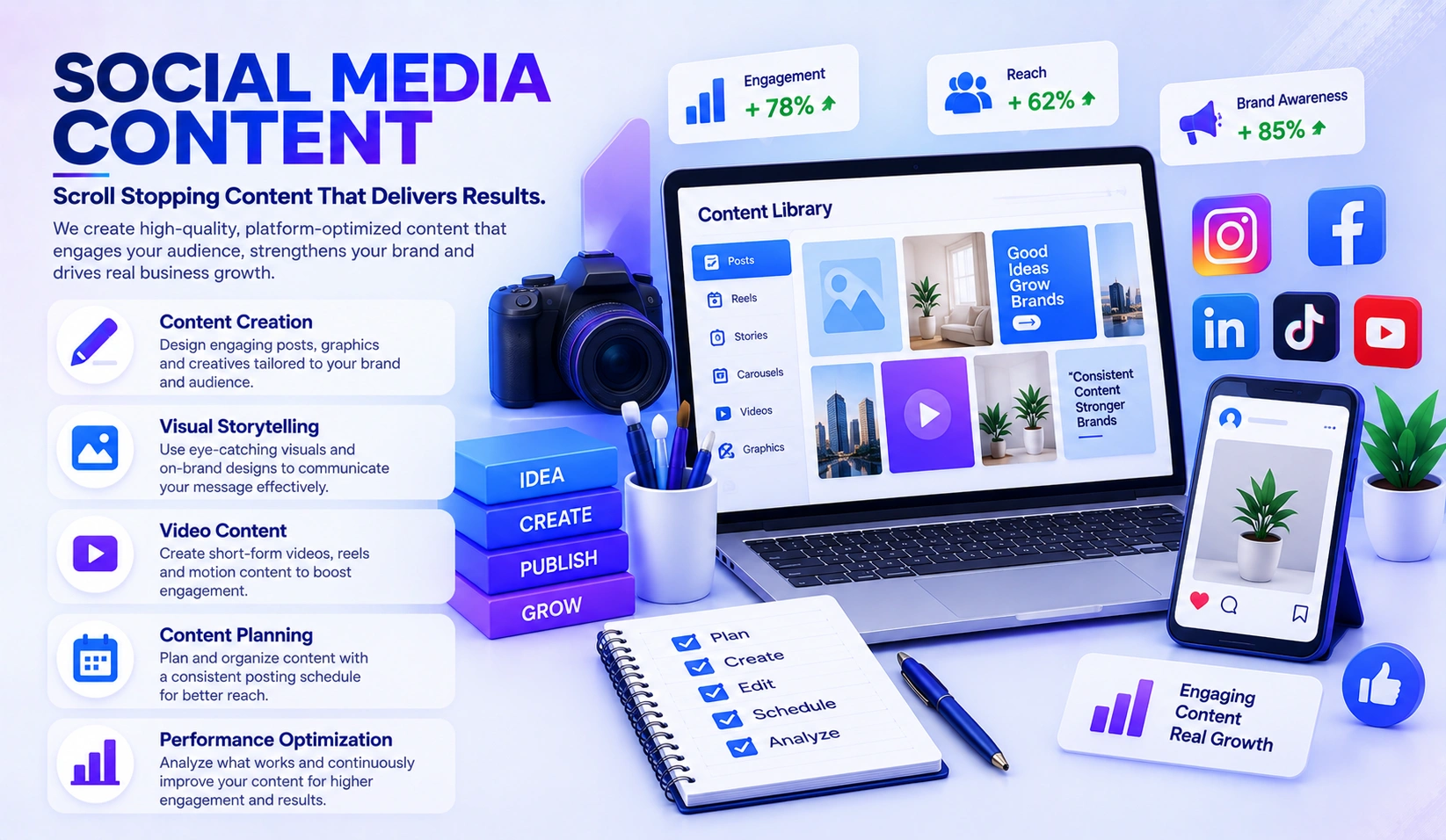 Social media content creation